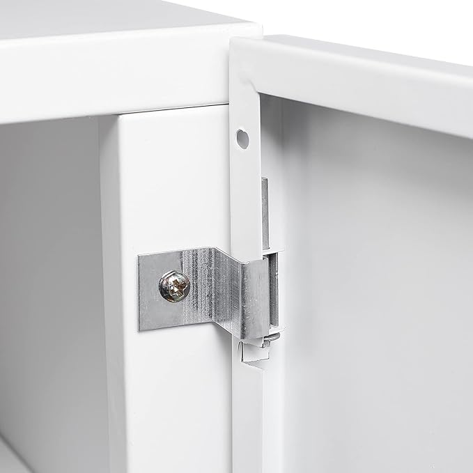 Zateety Metal Printer Stand with Storage Mobile Printer Tables for Small Spaces with Door Adjustable Shelf File Cabinet on Wheels for Home Office