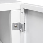 Zateety Metal Printer Stand with Storage Mobile Printer Tables for Small Spaces with Door Adjustable Shelf File Cabinet on Wheels for Home Office