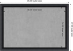 Amanti Art Black Framed Magnetic Board 27x39 Large Vision Board for use with Magnets, 100% Metal Sheet to Display Items as Office Decor or for Home Organization in mudroom, Kitchen or Kids Room