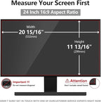Pozlle 24 Inch Computer Privacy Screen Shield [2 Pack] for 16:9 Widescreen Desktop Monitor - Anti-Glare Blue Light Privacy Filter and Anti Spy Privacy Screen Protector Film