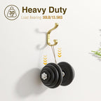 bussdis Large Wall Hooks for Hanging Coats: Heavy Duty Wall-Mount Hanger (Hold 30 LB), Mudroom Hooks for Clothes, Backpack, Purse, Bathroom Towel (Gold, 4 Pack)