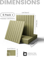 Fluxynara Large Felt Bulletin Board 48" x 36" Cork Board Alternative - 6 Pack with 40 Safe Removable Adhesive Tabs, Cork Boards for Walls Cork Board for Home Office Classroom Pin Board (Olive Green)