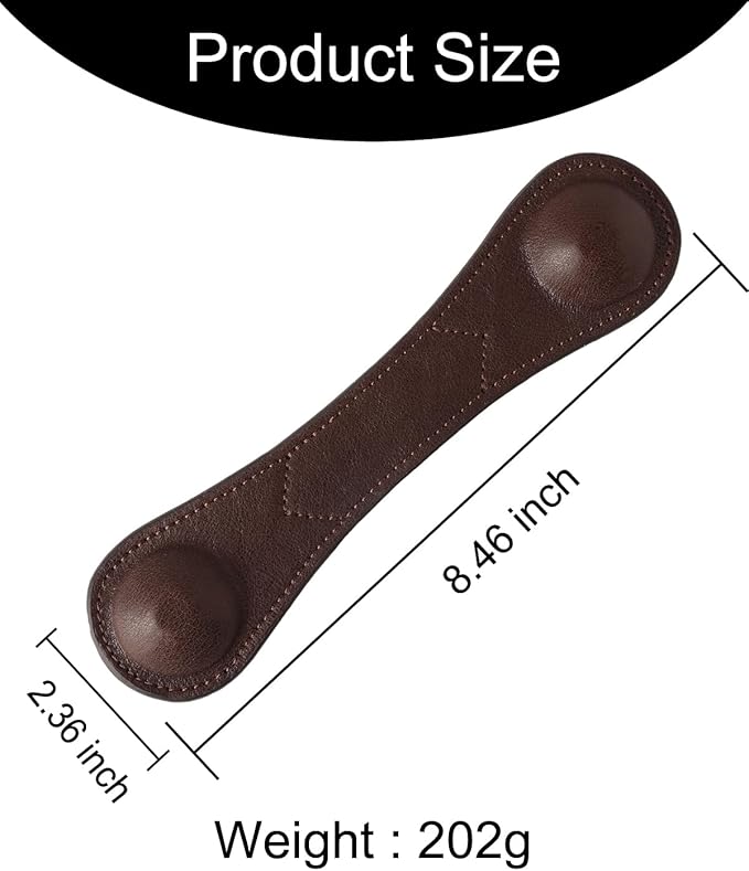 Weighted Bookmark - Leather Book Page Weight Book Weights Holder for Hands-Free Reading Paper Weights for Cookbooks Crafts Music Books Appreciation Bookmark (01Coffee)