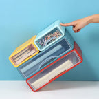 OSteed Desktop Drawers for Paper, Stackable Office Storage Drawers for Desk, Craft Organizer and Storage Bins, 4 Mixed Storage Container with Plastic Drawers for Office Supplies Desk accessories
