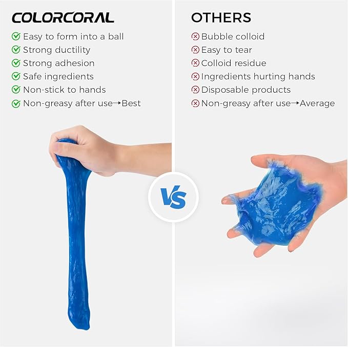 COLORCORAL Universal Cleaning Gel for Office Electronic Products Keyboard Cleaner Dust Cleaning Gel for Car Interior Cleanings,Car Putty Reusable Slime goo, Magic Cleaning Putty for Vehicle Vents