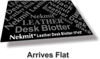 Nekmit Leather Desk Blotter Pad 17 x 12 Inches, Flat, Non-Slip, Waterproof, Black