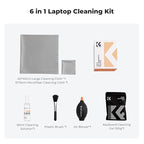 K&F CONCEPT 6-in-1 Laptop Computer Keyboard Cleaner - Screen Cleaning Kit All-in-One with Gel & Spray Solution for MacBook and Other Computers