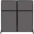 Versare Workstation Partition | Portable Wall Divider | Modern Office Cubicle | Free Standing Privacy Screen | Flexible Work Space | 66" x 70" Charcoal Gray Fabric Panels
