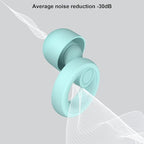 Jayine Ear Plugs for Noise Cancelling Ear Protection EarPlugs for Sleep,Concerts,Work,Study,8 Size Eartips with Small Box,Perfect -30dB Silicone Earplugs for Noise Reduction T-Blue