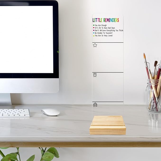 Monitor Memo Board Computer Monitor Memo Board Acrylic for Computer Monitors Laptop And Desktop With Removable Design Office Desk Accessories 12.6x 3.15 x 0.2 inches