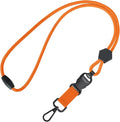 Fishent Breakaway Neck Lanyards for ID Badges, Adjustable Sturdy Round Cord Heavy Duty Key Lanyard with Detachable Buckle for Men Women Car Keys Card Holder (Orange)