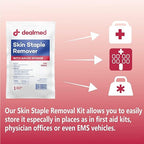 Dealmed Sterile Staple Removal Kit, Includes Staple Remover and Gauze Sponge, Staple Removal Tool Single-Use Kit, Ideal for Hospitals and Clinics (20 Kits)