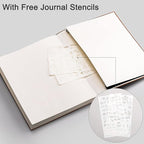 EMSHOI Dotted Journal Bullet Notebook, B5 Large Softcover Leather Journal, 192 Numbered Pages 100gsm Thick Dot Grid Notebook for Drawing Women Men Work School Supplies, 7.48"x10.15"-Black