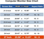 Pozlle 27 Inch Computer Privacy Screen Shield [2 Pack] for 16:9 Widescreen Desktop Monitor - Anti-Glare Blue Light Privacy Filter and Anti Spy Privacy Screen Protector Film