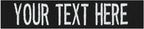 Custom Uniform Name Tapes Solid Colors. Black Fabric, 4 Inch Sew on