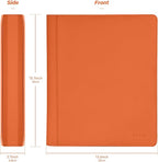 Sibonic 9 Pocket TopLoader Binder, Holds 360 3”x4” Toploader Hard Cases, Sleeves Card Collection Binder, 20 Double Sided Pages, Compatible with Trading & Sports Holder - Orange