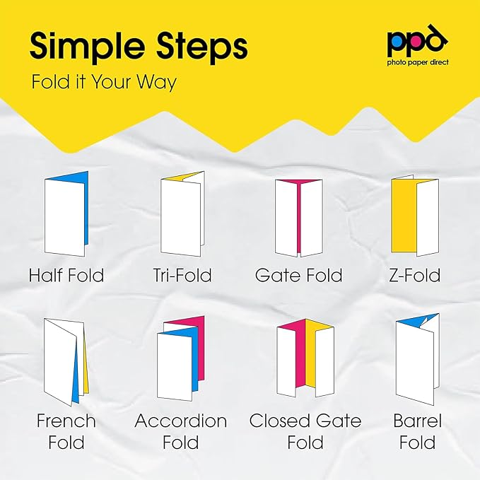 PPD Double Sided Photo Paper, Glossy Brochure Paper 8.5 x 11 for Inkjet Printer, 140 gsm, 6.2 mil Thick for Magazine, Flyer, Presentation, Program, Instant Dry & Water Resistant (50 Sheets)