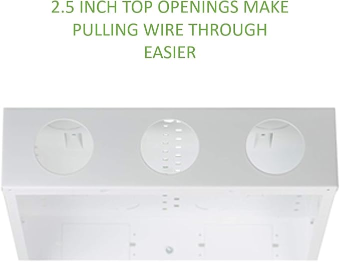 On-Q 42" Structured Media Enclosure with Hinged Cover Lock, 20 Gauge CRS, Versatile Mounting