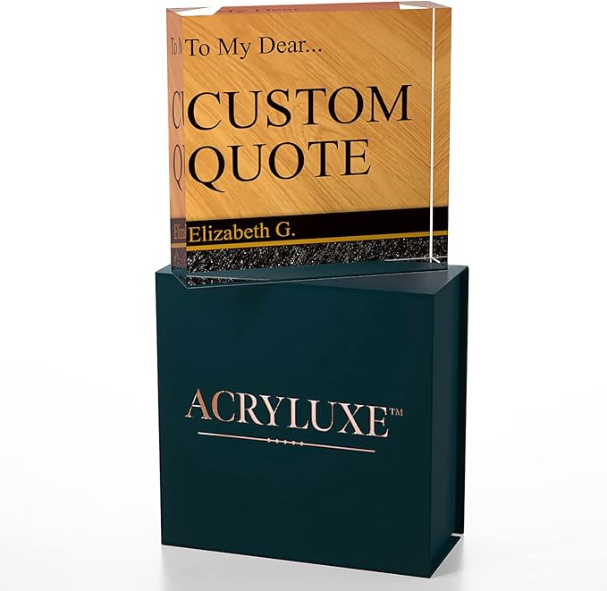 Personalized Gifts, Custom Quote Block Letter Board,Crystal-Clear Acrylic with Gift Box,17 Styles, Holiday and Christmas Gift for Mom, Dad, Girlfriend, Him or Her, Husband, Wife (4"x4, Nolan)