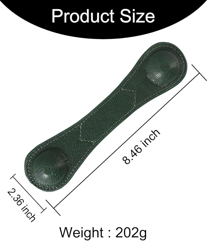 Weighted Bookmark - Leather Book Page Weight Book Weights Holder for Hands-Free Reading Paper Weights for Cookbooks Crafts Music Books (01Green)