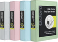 Oxford 3 Ring Binders, Binders for School, 1.5 Inch ONE-Touch Easy Open D Rings, 3-Sided View Binder Covers, Xtralife Hinge, Non-Stick, PVC-Free, Natural Pastels, 375-Sheet Capacity, 4 Pack (79918)