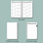 POPRUN Monthly Planner 2025-2026 Pocket Size (4" x 6.25") 18 Months Calendar (Jul 2025 - Dec 2026) - 4 Pages per Month with Monthly Expense & Notes, Sunday Start, Leather Cover - Burgundy