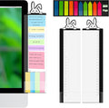 2pcs Office Desk Accessories Monitor Memo Board Computer Message Board Office Supplies for Women Men Computer Sticky Note Holder Home Desktop Message Office Decor (Rabbit Monitor Memo Board)