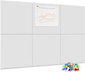 Neatsure Large Cork Board for Wall, 36" x 24" White Bulletin Board with Pushpins, 6 Panels Felt Tiles Tack Push Pin Board for Office