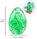QFkris Crystal Blessings Paperweight Easter Eggs 3.4" Blown Glass Art Figurine Collectibles Desk Decor (Green)