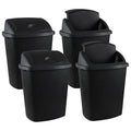 Uumitty Kitchen Trash Can 18.5 Gallon with Swing Lid, 70L Plastic Tall Garbage Can Outdoor and Indoor, Perfect for Commercial Offices, Home Office, 4 Pack