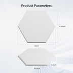 Amantech 12 Pack Acoustic Panels Self Adhesive Sound Proof Foam, High Density Sound Acoustic Foam Panel, 12X10.23X0.4 Inch Hexagon Wall Panels in Home,Office,Reccording Room,Studio(Snow White)