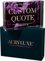 Custom Acrylic Sign Personalized, Custom Desk Name Plate, 18 Styles, (4"x6"), With Gift Box, USA Made by Acryluxe. (Blossom)