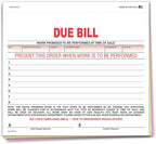 Vehicle Due Bill Form - 3-Part Carbonless Snap-Out 8.5 x 7.75 Car Dealership Service Agreement Forms, Auto Repair Vehicle Documentation Forms NCR - White, Canary, Pink - Pack of 200