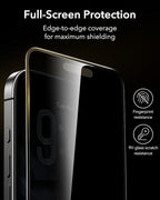 ESR Accessory Glass by Corning™ 3 Pack 9H+ Glass for iPhone 17/16 Pro Privacy Screen Protector, with AR Anti-Reflective Technology, Military Grade Shatterproof & Durable with UltraFit Tray