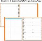 2026 Planner - Planner 2026 from January 2026 to December 2026 with 12 Monthly Tabs, Flexible Cover, Inner Pocket, 8.5" x 11", Orange-A