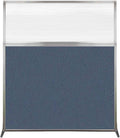 Versare Hush Screen Portable Room Divider | Workstation Wall Divider | Freestanding Privacy Hush Panels | Clear Fluted Windows | Fabric Office Divider Screen | Great for Room Separation
