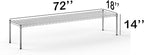Regal Altair 18''W x 72''L x 14''H Chrome Plated Wire Dunnage Rack | Off The Floor Storage