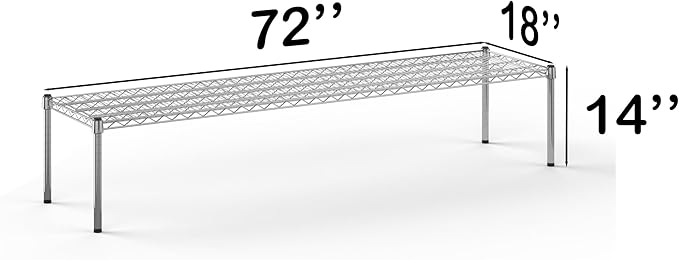 Regal Altair 18''W x 72''L x 14''H Chrome Plated Wire Dunnage Rack | Off The Floor Storage