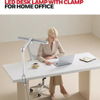 Honeywell LED Desk Lamp with Clamp - 05B02 Upgraded Touch Control Sunturalux Natural Light Clip On Desk Light 4000K 1300LM Dimmable Eye Caring Table Lamp Full Metal Desk Lamps for Home Office