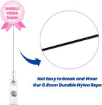 Barely Cried Today Funny Nurse Badge Reel, Cute Pink Ribbon Retractable ID Card Pediatric Badge Holder, Name Tag Medical Work Badge Clip for RN ER PM Critical Care Nurse Psychotherapist Mental Health
