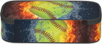 Softball Ball Pencil Case Big Capacity Storage Pencil Pouch Stationery Bags With Zipper Portable Pen Holder Box Organizer For Boys Girls Teens Student College School Office Supplies