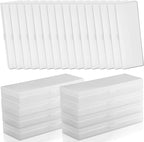 Fainne 24 Pcs Plastic Pencil Case Bulk Pencil Boxes Plastic Stationery Case Frosted Pen Box Pen Holder with Hinged Lid Snap Closure for Office(Single Layer,White,7.09 x 2.36 x 0.98 Inch)