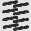 USB Cable Organizer Clips Cord Holder,8 Packs (5-Slots) Black Self Adhesive Desk Cord Cable Management