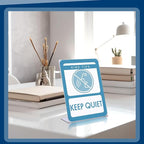 Jetec 20 Packs 8.5 x 11 Acrylic Sign Holder Clear Plastic Frames Acrylic Display Stands Vertical Slanted Back for Displaying Signs and Menus