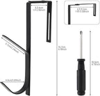HOJLKLD 4 Pack 6.1 inch Double Coat Hooks,Thick Cubicle Wall Coat Hook,Metal Over The Panel Double Hook Adjusted to Fit 1.37 to 3.7 Inch Thickness Panels for Wall Panel (6.1 inch, Count, 4)