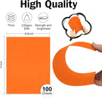 Orange Construction Paper 100 Sheets 80lb Cardstock Paper 8.5 x 11, Goefun Halloween Orange Cardstock for Christmas, Crafts, DIY Cards