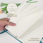 ONAVIA A5 Lined Journal Notebook - 100 GSM Thick Paper, Hardcover Journaling Notebook for Writing, Work, Travel, College Ruled Journal for Women Men, PU Leather Note Book, 5.5”x8.3”- Pacific Green