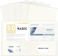 RAZCC Two Pocket Folders, 50 Pack 2 Pocket Folders Fit Letter Size Paper, Paper Folders with Pockets for School Office Business Home (White)