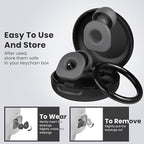 LOETRUY 2 Pairs of Earplugs for Sleeping,Reusable Hearing Protection Ear Plugs with 8 Pairs Ear Tips & One Connector Cord,Soft Earplugs for Noise Reduction,Concert,Musician & Work - 25dB-30dB