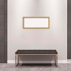 Amanti Art White Cork Board for Wall, 14x32 Vision Board with Gold Frame, Medium Corkboard Office Decor for Home Organization, Casual Corkboard Pinboard to display items for home organization